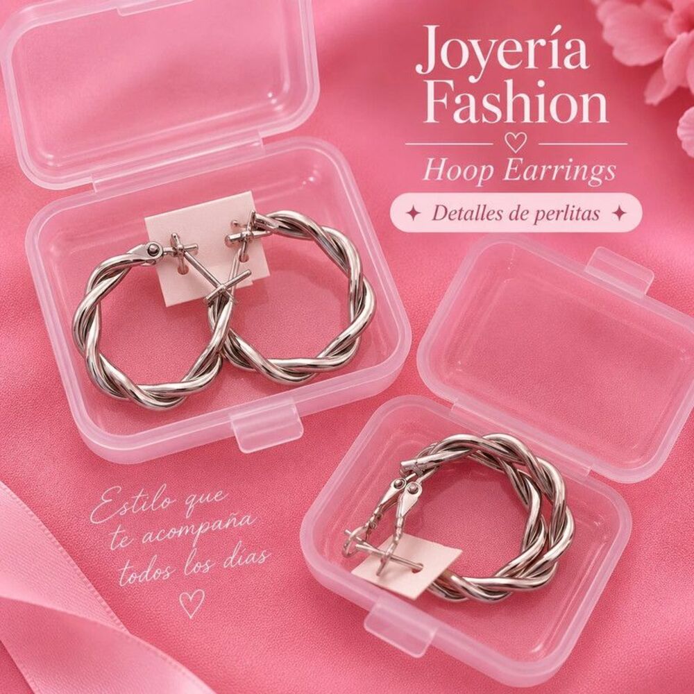 Braided Silver Hoop Earrings – Fashion Jewelry – New